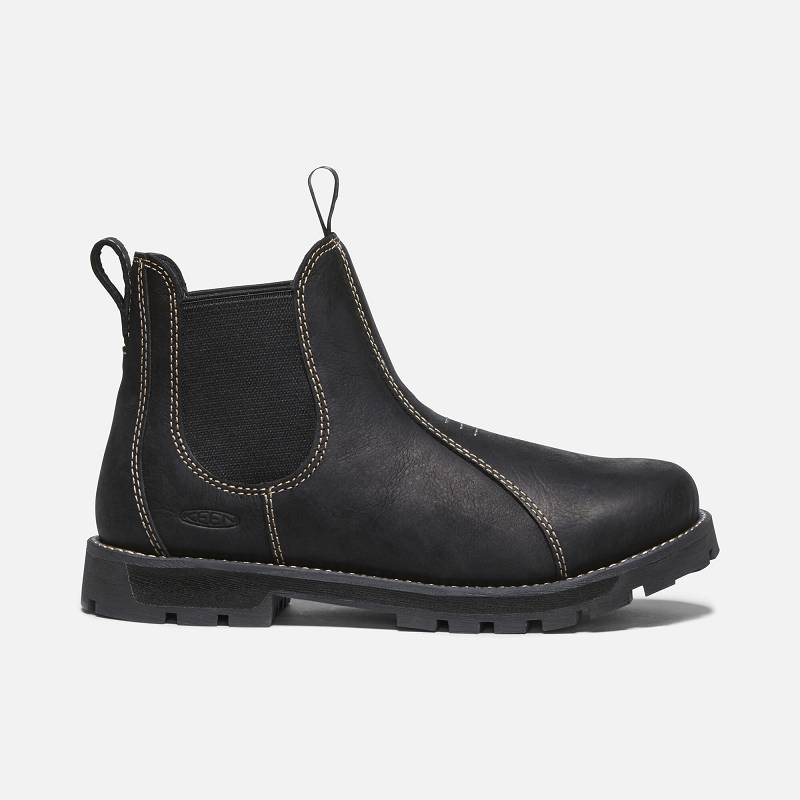 Keen Seattle Romeo Soft Toe Chelsea Boots Damen DE-75463 Black/Tan - Keen Damenschuhe Schwarz